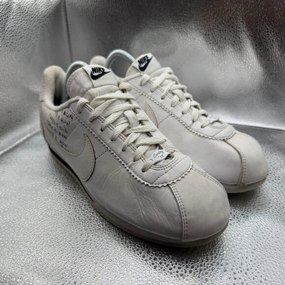 Size 9 Nike Nathan Bell x Classic Cortez White Mens Athletic Sneaker BV8165-100 - Picture 1 of 10